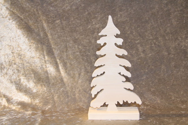 Holz-Tannenbaum Nr. 2, weiß, ca. 115mm x 240mm