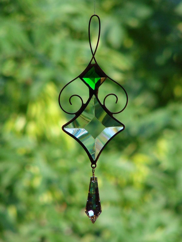 Tiffany-Fensterbild Q50-18 grün-Prisma