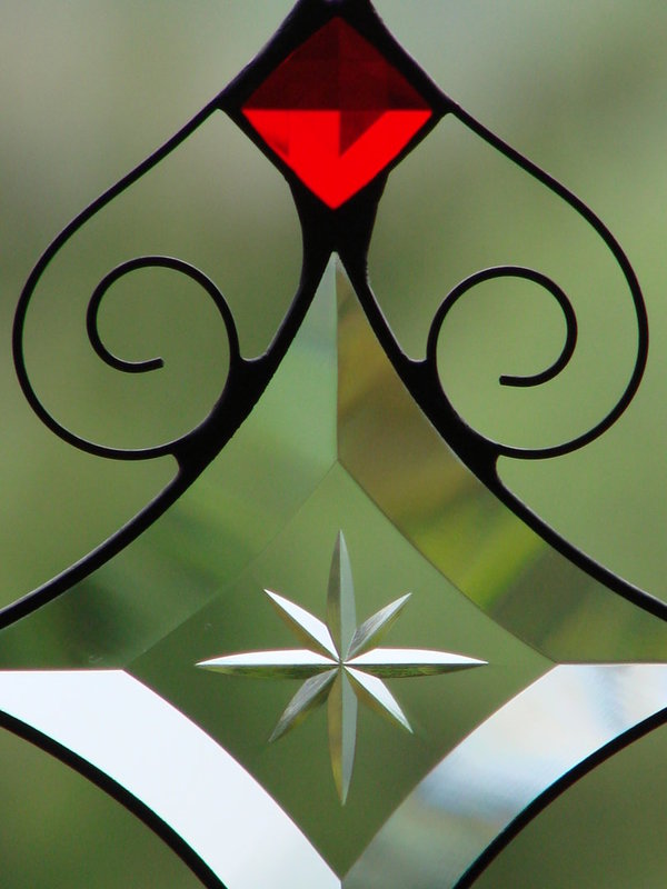 Tiffany-Fensterbild Q70 18 X rot