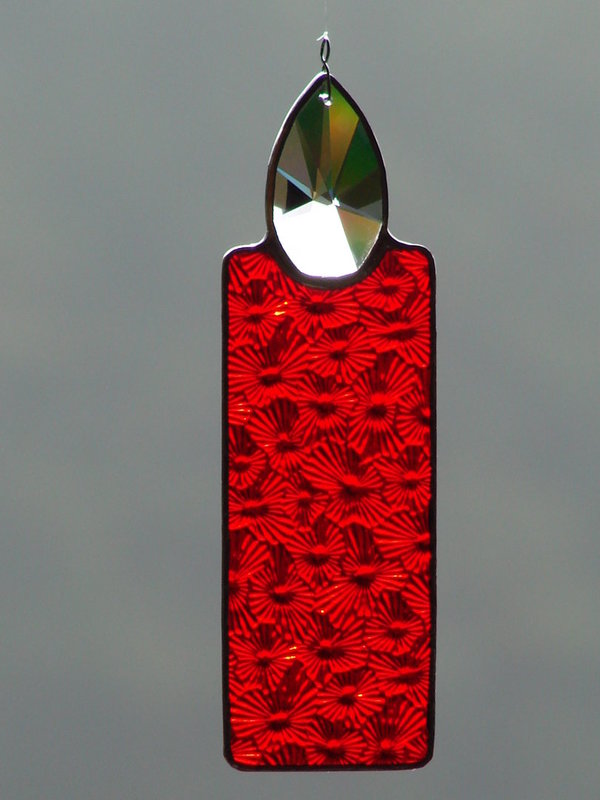 Tiffany-Kerze 50x165 rot