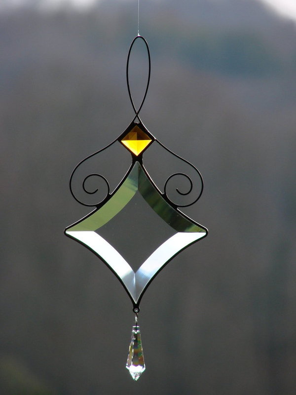 Tiffany-Fensterbild Q70 18 bernstein Prisma