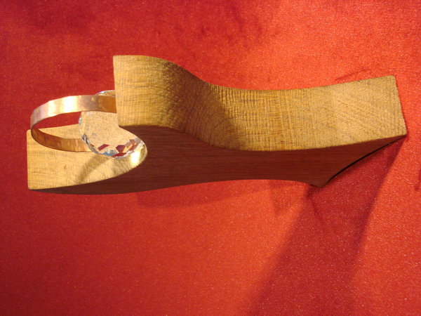 Holzengel Nr. 4, 113mm x 204mm mit Bleikristallkugel